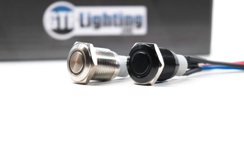 GTR Lighting Switch: GTR Halo - Stainless/Momentary/White LED (GTR.H083)