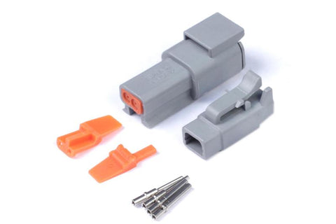 Haltech Plug and -Pins Only - Matching Set of Deutsch DTM-2 Connectors 7.5 Amp (HT-031012)