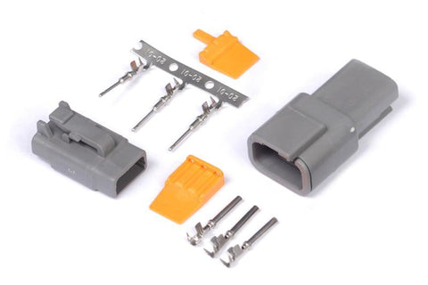 Haltech Plug and -Pins Only - Matching Set of Deutsch DTM-2 Connectors 7.5 Amp (HT-031012)