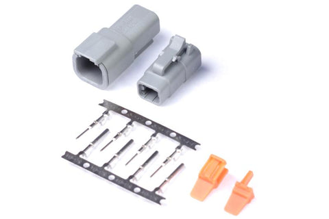 Haltech Plug and -Pins Only - Matching Set of Deutsch DTM-2 Connectors 7.5 Amp (HT-031012)