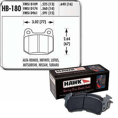 Hawk Performance HT 10 Racing Brake Pads | Multiple Fitments (HB180S.560)