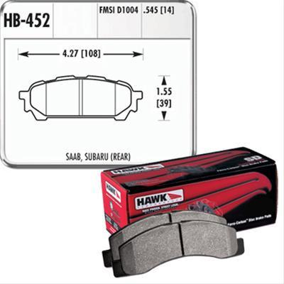 Hawk Performance HP Plus Rear Brake Pads | Multiple Fitments (HB452N.545)