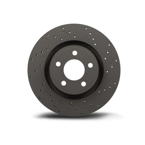 Hawk Talon Drilled & Slotted Front Brake Rotor Set | 2008-2015 Mitsubishi Lancer Evo GSR AWD (HTC4985)