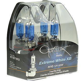 thumbnail image 2 of Hella Optilux XB Series HB1 HB4 9006 Halogen Bulbs - Xenon White 80W 12V 2-Pack 2 of 5