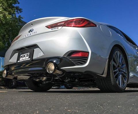 HKS Dual Exit Cat-Back Exhaust | 2017-2022 Infiniti Q60 3.0T RWD (31014-KN001)