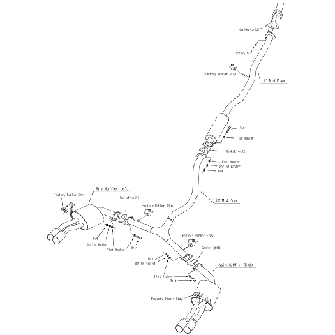 HKS LEGAMAX Cat-Back Exhaust | 2016-2021 Honda Civic Coupe 1.5T (31021-BH001)