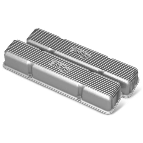 Holley Vintage Series Finned Valve Covers | 1958-1986 SBC Engines w/ Perimeter Bolt Patterns (241-2XX)