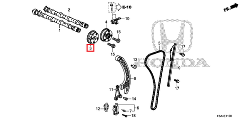 Honda OEM VTC Intake Actuator Assembly | 2016-2021 Honda Civic 1.5T/Si (14310-59B-004)