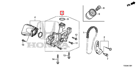 Honda OEM Oil Pump Assembly | 2017-2021 Honda Civic Type-R (15100-RPY-G01)