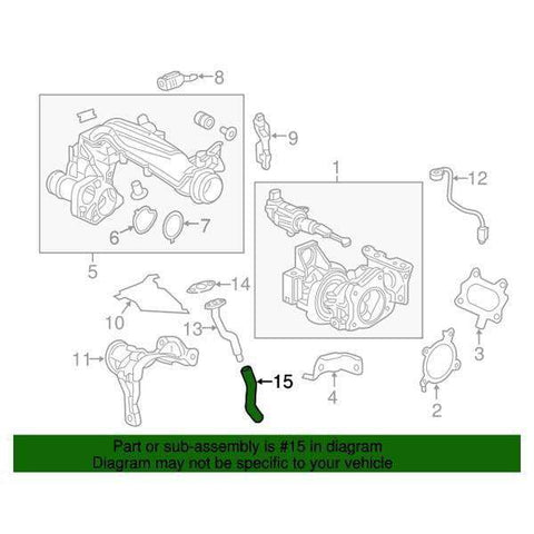 Honda OEM Turbo Oil Return Hose | 2016-2021 Honda Civic 1.5T/Si (15542-59B-003)