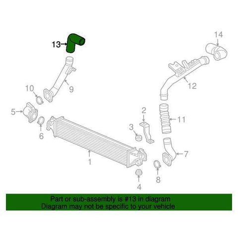 Honda OEM Intercooler Inlet Hose | 2016-2021 Honda Civic 1.5T/Si (17282-5AA-A01)