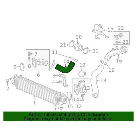 Honda OEM Intercooler Inlet Hose | 2017-2021 Honda Civic Type-R (17282-5BF-A01)