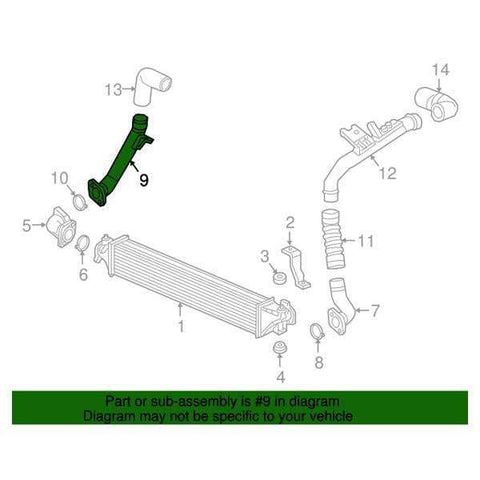 Honda OEM Intercooler Inlet Pipe A | 2016-2021 Honda Civic 1.5T/Si (17283-5AA-A01)
