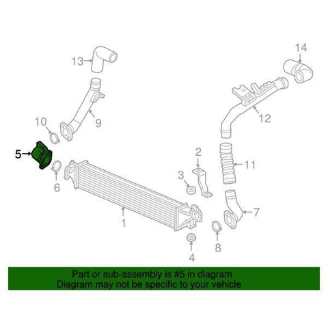 Honda OEM Intercooler Inlet Pipe B | 2016-2021 Honda Civic 1.5T/Si (17284-5AA-A01)