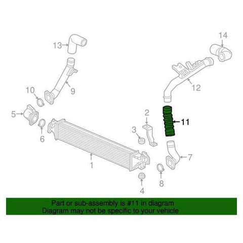 Honda OEM Intercooler Inlet Hose | 2016-2021 Honda Civic 1.5T/Si (17292-59B-006)