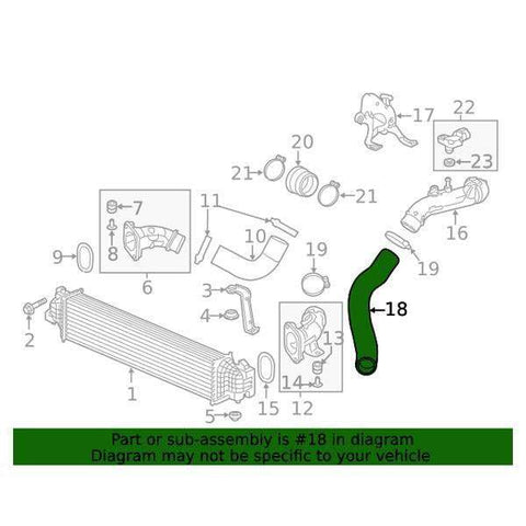 Honda OEM Intercooler Outlet Hose | 2017-2021 Honda Civic Type-R (17292-5BF-A01)