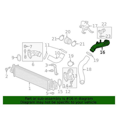Honda OEM DBW Inlet Pipe Assembly | 2017-2021 Honda Civic Type-R (17294-5BF-A00)