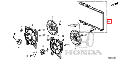 Honda OEM Radiator | 2017-2021 Honda Civic Type-R (19010-5BF-A01)