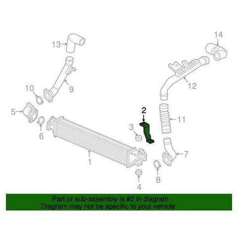Honda OEM LH Intercooler Stay | 2016-2021 Honda Civic 1.5T/Si (19702-5AA-A00)