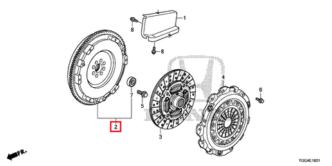 Honda OEM Flywheel | 2017-2021 Honda Civic Type-R (22100-5DE-013)