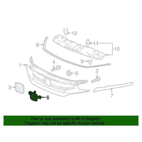 Honda OEM Front Emblem Base | 2017-2021 Honda Civic Hatch (71125-TGG-A01)