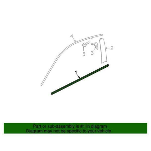 72410 Honda OEM Front Door Window Bottom Molding - Passenger Side | 16-21 Ho ...