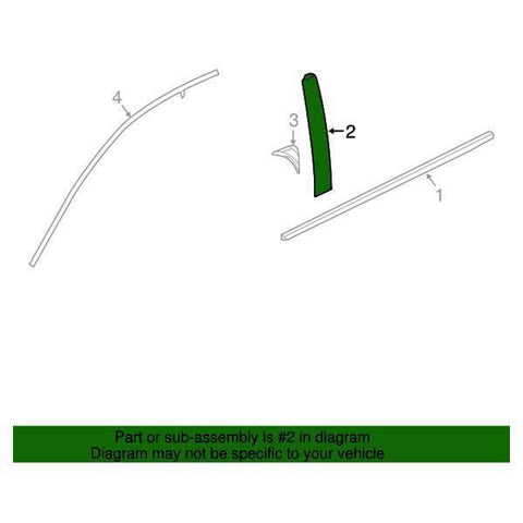 Honda OEM Front Door Window Side Garnish - Driver Side | 16-21 Honda Civic Sedan (72470-TBA-A01)