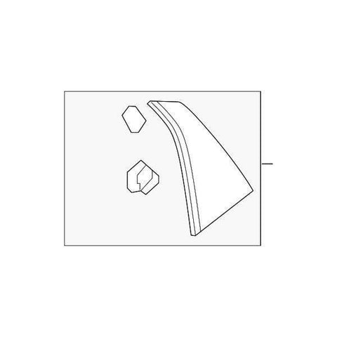 Honda OEM Rear Door Window Quarter Garnish - Driver Side | 17-21 Honda Civic Hatch (72761-TGG-A01)