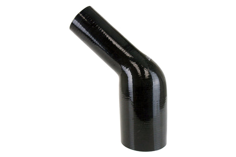 HPS 2" - 2-1/4" 4-ply Reinforced Silicone 45 Elbow Reducer Coupler | Universal (HTSER45-200-225-BLK)