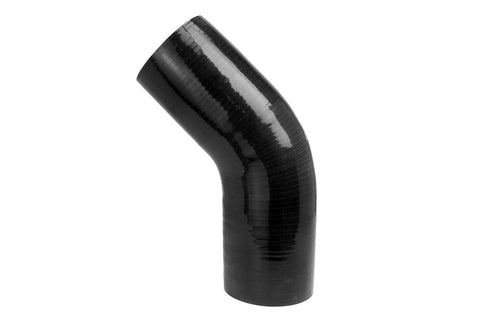 HPS 3" 4-ply Reinforced Silicone 45 Degree Elbow Coupler | Universal (HTSEC45-300-BLK)