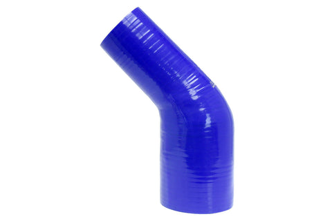 HPS 3-3/4" - 4" 4-ply Reinforced Silicone 45 Elbow Reducer Coupler | Universal (HTSER45-375-400-BLK)