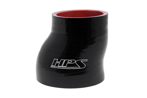 HPS 3" - 3-1/2" 4-ply Reinforced Silicone Offset Coupler Hose | Universal (HTSOR-300-350-BLK)