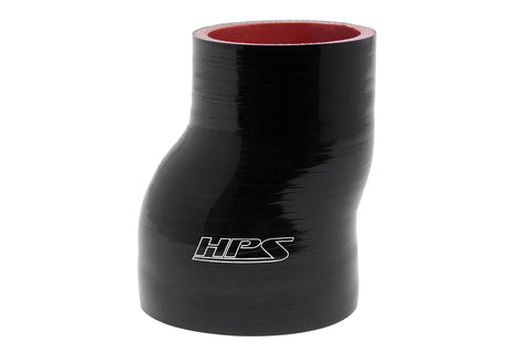 HPS 3" - 3-1/2" 4-ply Reinforced Silicone Offset Coupler Hose | Universal (HTSOR-300-350-BLK)