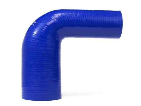 HPS 3-1/4" - 4" 4-ply Silicone 90 Degree Reducer Hose | Universal (HTSER90-325-400-BLK)