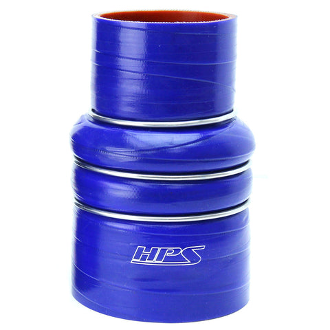 HPS 3" - 3-1/2" ID 6" Length, Silicone Air Cooler CAC Hose Double Hump Reducer Coupler | Universal (CAC-300-350-COLD)