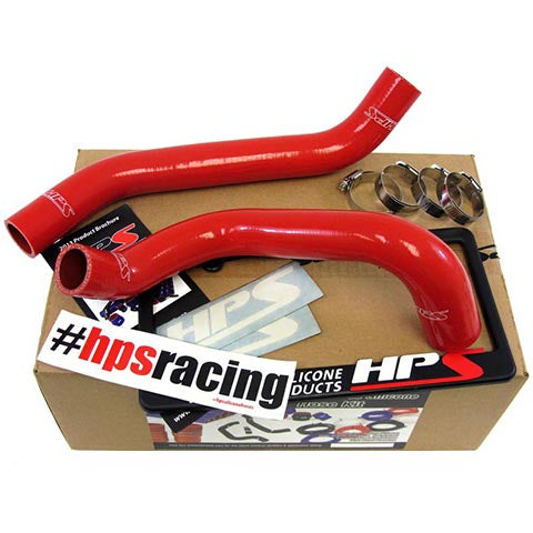HPS Reinforced Red Silicone Radiator Hose Kit | 2010-2015 Chevrolet Camaro V6 (57-1305-RED)