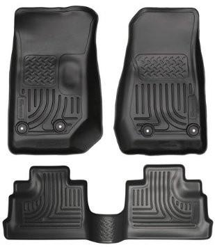 2011-2012 Jeep Wrangler Unlimited (4 Door) WeatherBeater 2nd Row Black Floor Liners by Husky Liners (19021) - Modern Automotive Performance
