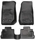 2011-2012 Jeep Wrangler Unlimited (4 Door) WeatherBeater 2nd Row Black Floor Liners by Husky Liners (19021) - Modern Automotive Performance
