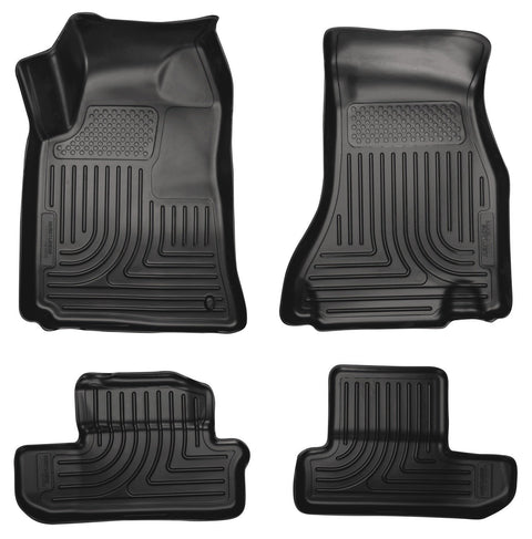 2008-2012 Dodge Challenger WeatherBeater Combo Black Floor Liners by Husky Liners (98021) - Modern Automotive Performance
