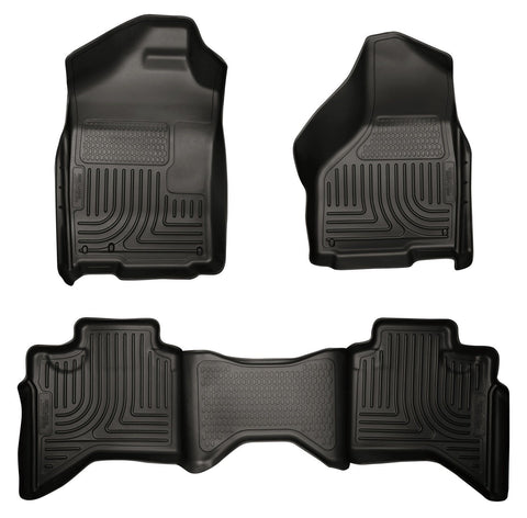 2003-2008 Dodge Ram 1500/2500/3500 Quad Cab WeatherBeater Combo Black Floor Liners by Husky Liners (98031) - Modern Automotive Performance

