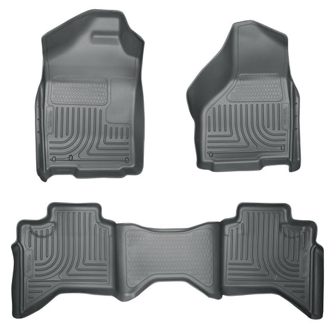 2003-2008 Dodge Ram 1500/2500/3500 Quad Cab WeatherBeater Combo Gray Floor Liners  by Husky Liners (98032) - Modern Automotive Performance
