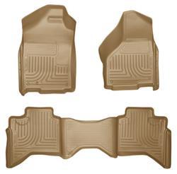 2003-2008 Dodge Ram 1500/2500/3500 Quad Cab WeatherBeater Combo Tan Floor Liners by Husky Liners (98033) - Modern Automotive Performance
