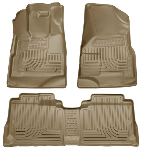 2010-2012 Cadillac SRX WeatherBeater Combo Tan Floor Liners (One Piece for 2nd Seat) by Husky Liners (98143) - Modern Automotive Performance
