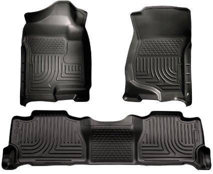 2007-2013 GM Escalade/Suburban/Yukon WeatherBeater Black Front & 2nd Seat Floor Liners by Husky Liners (98251) - Modern Automotive Performance

