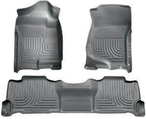 2007-2013 GM Escalade ESV/Avalanche/Suburban WeatherBeater Grey Front/2nd Row Floor Liners by Husky Liners (98262) - Modern Automotive Performance
