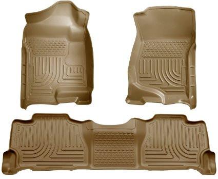 2007-2013 GM Escalade ESV/Avalanche/Suburban WeatherBeater Tan Front/2nd Row Floor Liners by Husky Liners (98263) - Modern Automotive Performance
