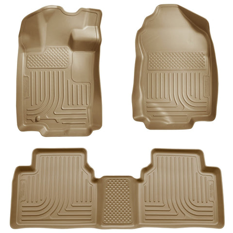 2010-2012 Ford Fusion/Lincoln MKZ (FWD) WeatherBeater Combo Tan Floor Liners by Husky Liners (98363) - Modern Automotive Performance

