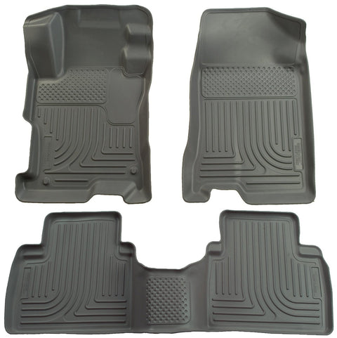 2006-2011 Honda Civic (4DR) WeatherBeater Combo Gray Floor Liners by Husky Liners (98412) - Modern Automotive Performance
