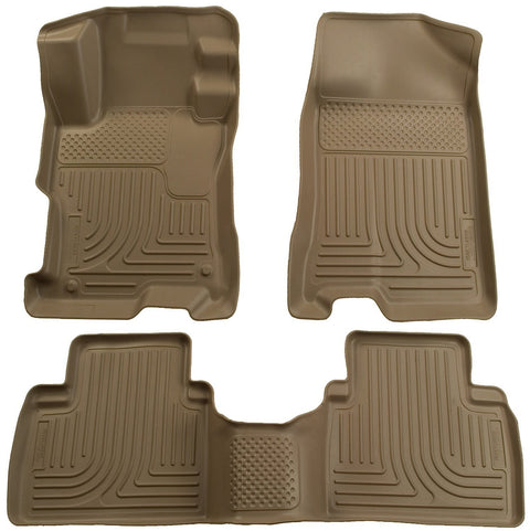 2006-2011 Honda Civic (4DR) WeatherBeater Combo Tan Floor Liners by Husky Liners (98413) - Modern Automotive Performance
