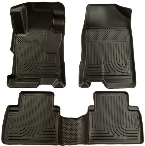 2012 Honda Civic WeatherBeater Combo Black Floor Liners by Husky Liners (98441) - Modern Automotive Performance
